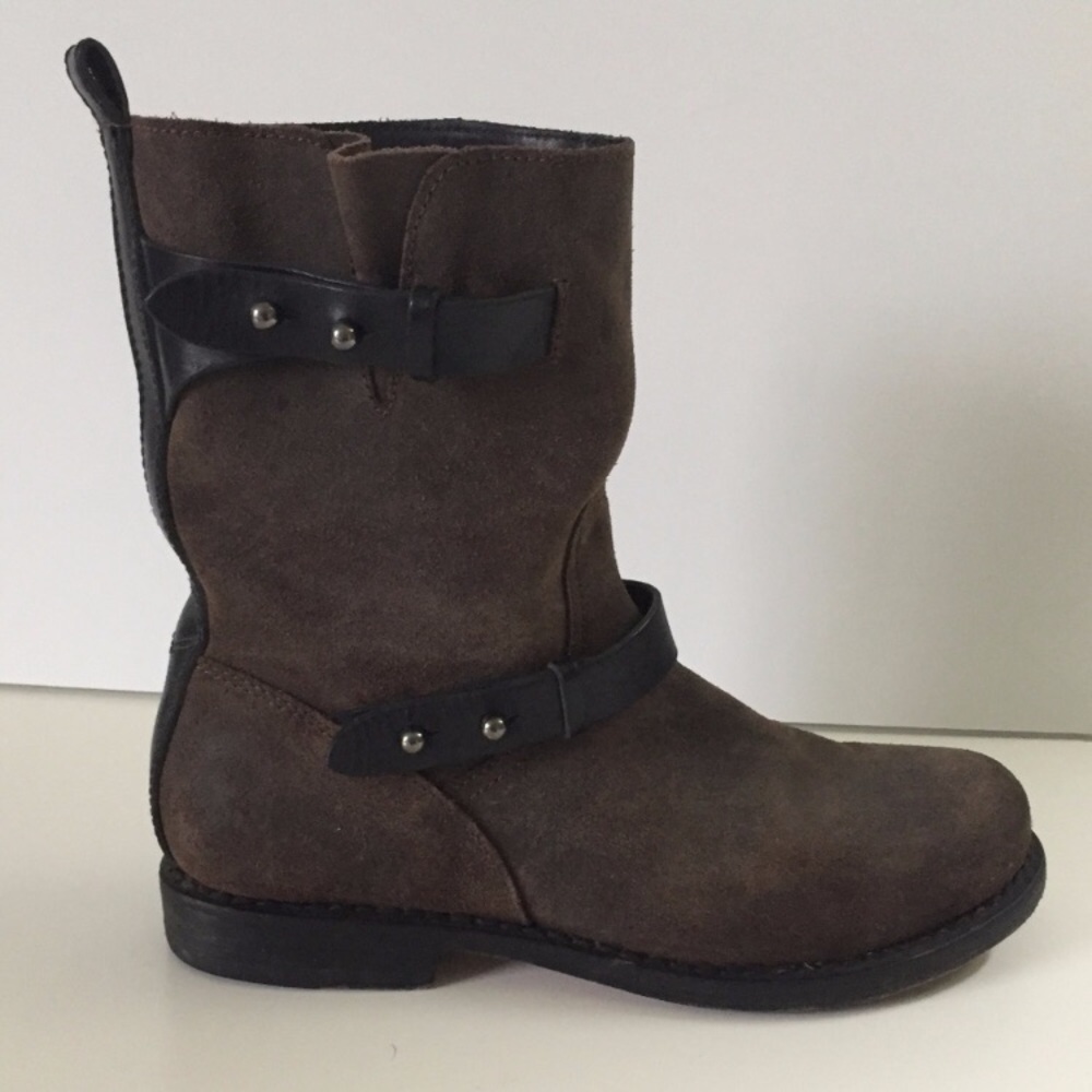 rag and bone brown suede buckle boots size 9.5
